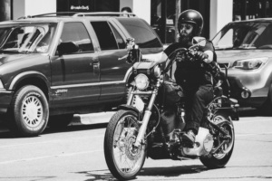 biker on the street