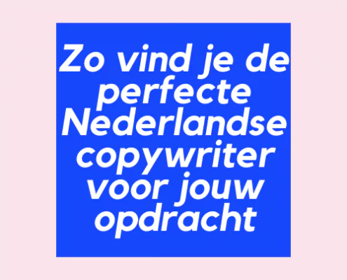 Nederlandse copywriter