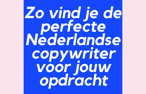 Nederlandse copywriter