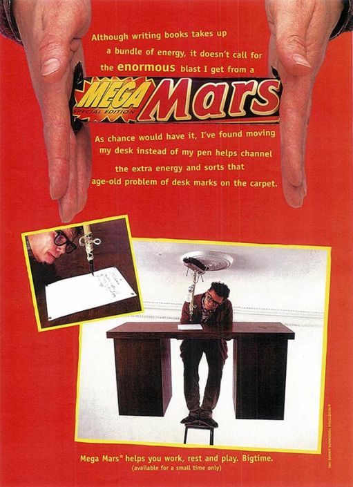 Mega Mars Bar print ad – Leo Burnett/D’Arcy, London.