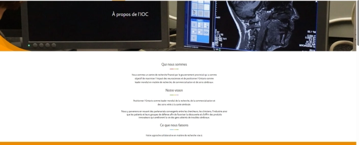 IOC research institute French website copy by Maryse Tremblay French copywriter Montreal