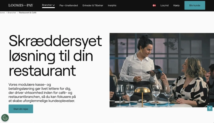 Loomis Pay fintech website copy in Danish by Copenhagen copywriter Peter Petersen