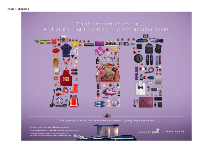 Marina Bay Sands festive campaign creative by Sheenu Kapoor, Singapore